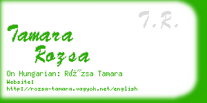 tamara rozsa business card